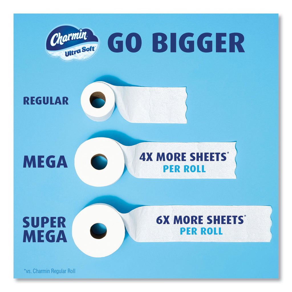 Ultra Soft Bathroom Tissue, Mega Roll, Septic Safe, 2-Ply, White, 224 Sheets/Roll, 12 Rolls/Pack | Bundle of 2 Packs