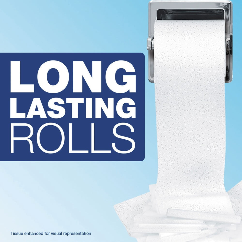 Commercial Bathroom Tissue Septic Safe, 2-Ply, White, 450 Sheets/Roll, 75/Carton