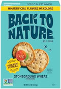 Back to Nature Original Stoneground Wheat Crackers, Plant Based Snack, 1pk
