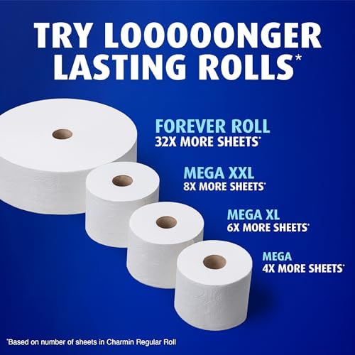 Charmin Ultra Soft Toilet Paper, 12 Mega Rolls = 24 Regular Rolls, 2-ply Bath Tissue