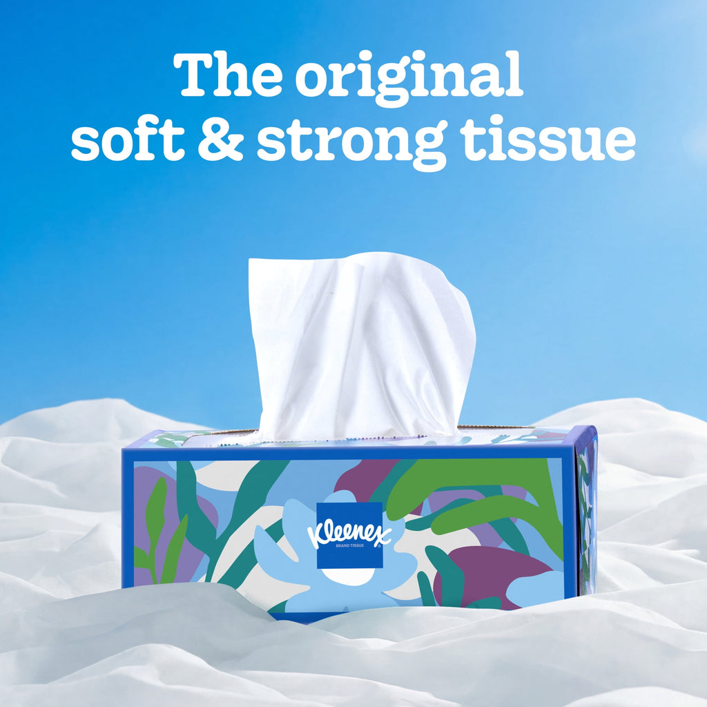 Kleenex Trusted Care 2-Ply Flat Box Facial Tissues, 6 Pack (960 Total Tissues)