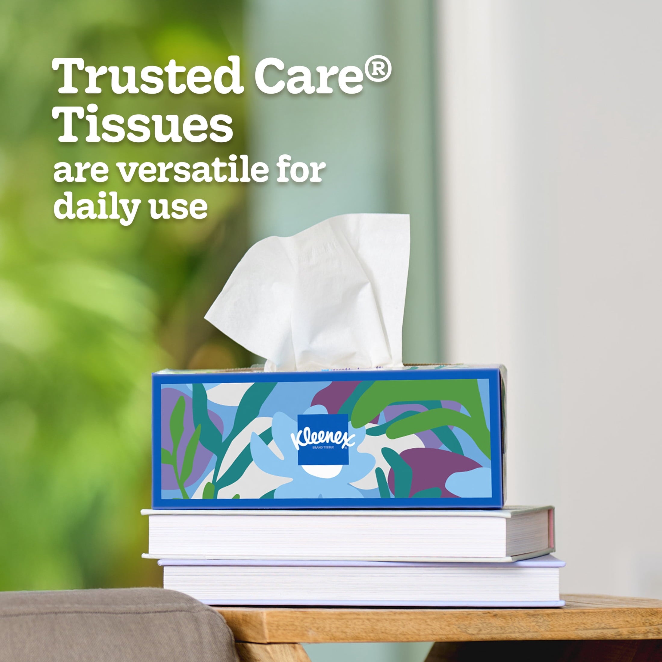 Kleenex Trusted Care 2-Ply Flat Box Facial Tissues, 8 Pack (1600 Total Tissues)