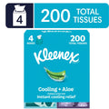 Kleenex Cooling + Aloe 2-Ply Cube Box Facial Tissues, 4 Pack (200 Total Tissues)