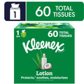 Kleenex Lotion 3-Ply Facial Tissues with Coconut Oil & Aloe, 60 Tissues