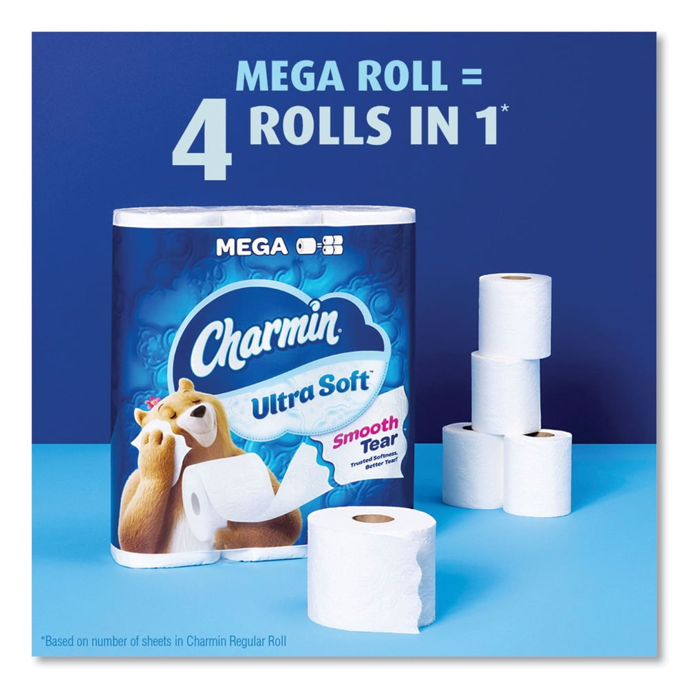 2-Ply Septic Safe Ultra Soft Bathroom Tissue Mega Roll - White (208 Sheets/Roll, 4 Rolls/Pack, 8 Packs/Carton)